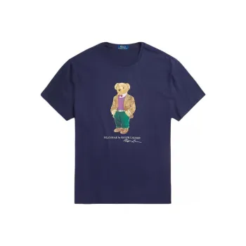 Polo Ralph Lauren Custom Slim Fit Polo Bear Jersey T-Shirt T-Shirt Men's Marine Blue
