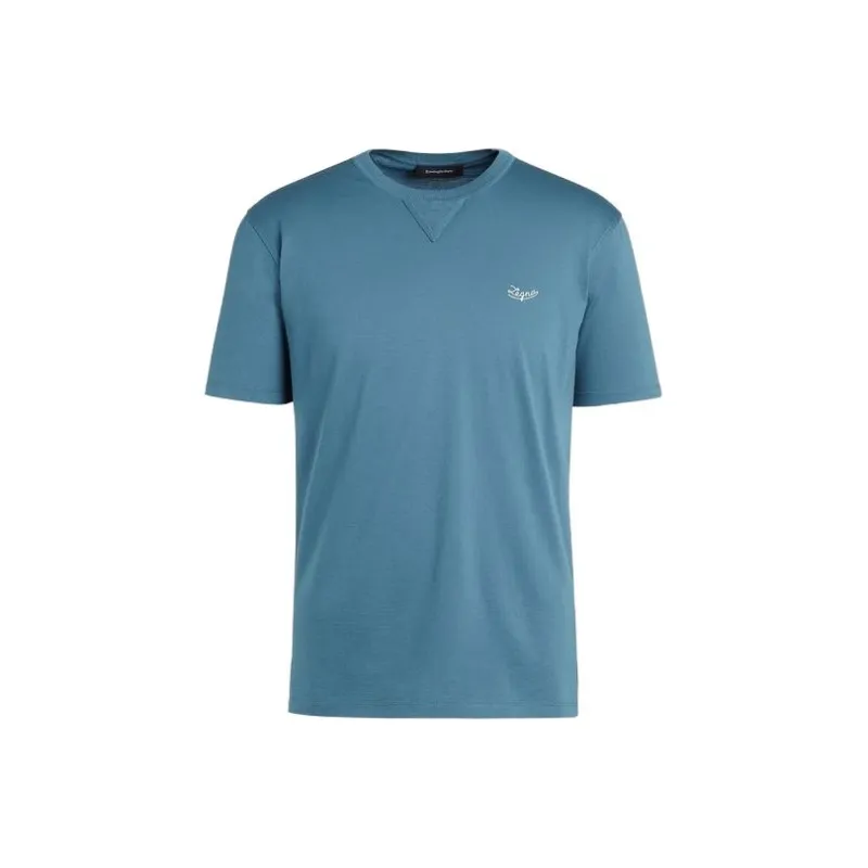 Zzegna T Shirts Men Blue-0