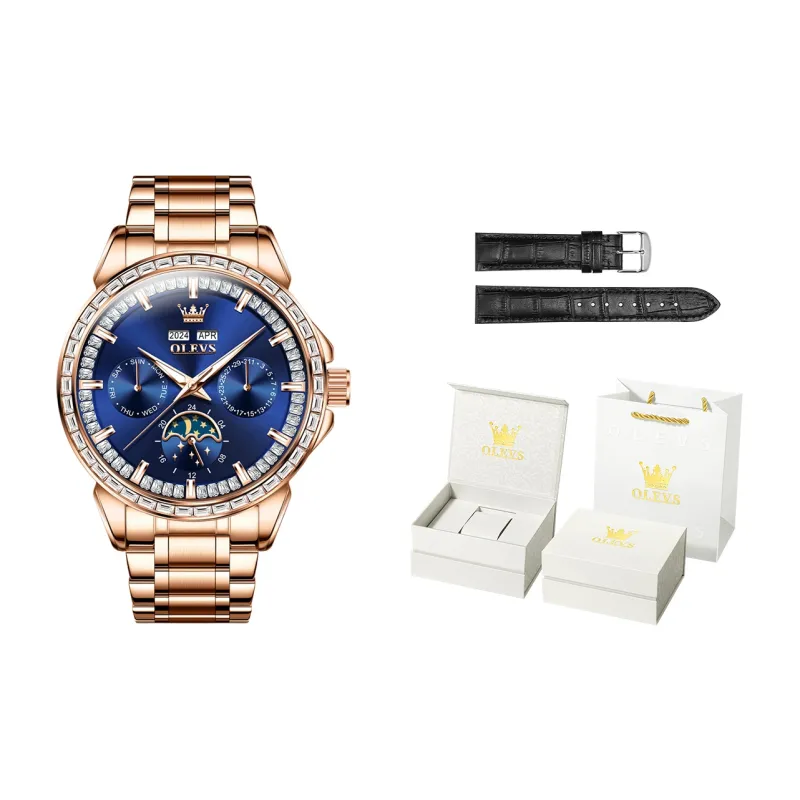 OLEVS Wisdom Series Mechanical Movement Watch Men's Watches White Dial-16