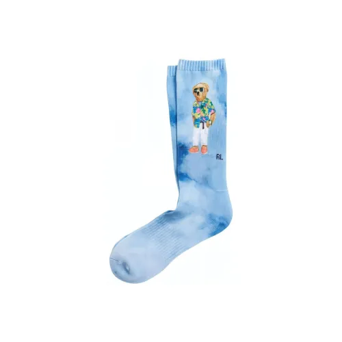 Polo Ralph Lauren SS24 Knee-High Socks Men's 1 Pack Blue