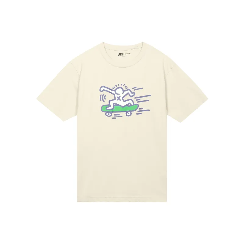 UNIQLO T Shirts Unisex Light Beige-0