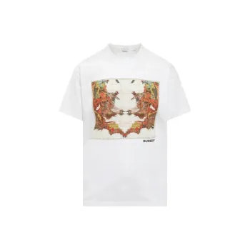 Burberry Map Print Cotton Oversized T Shirt