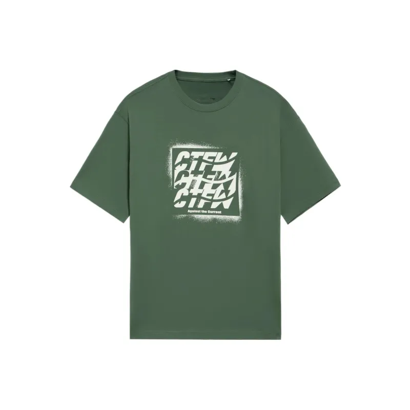 LINING CF Tracing T Shirts Men Mist Cedar Green-0