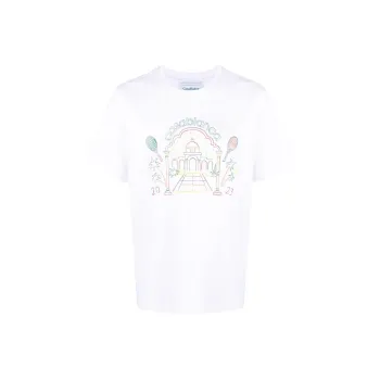 CASABLANCA Rainbow Crayon Organic cotton T shirt