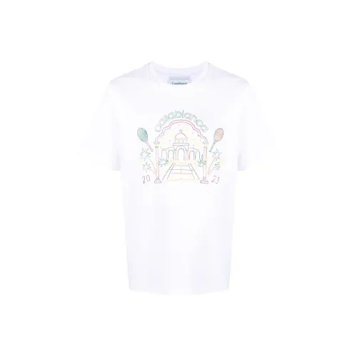 CASABLANCA Rainbow Crayon Organic cotton T shirt