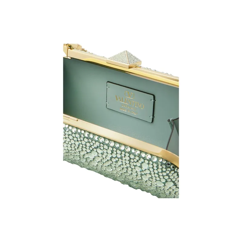Valentino CARRY SECRETS Crystal Clutch Women's Turquoise-2