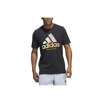 Adidas Drop Shoulder Sleeve T Shirt Men's Black