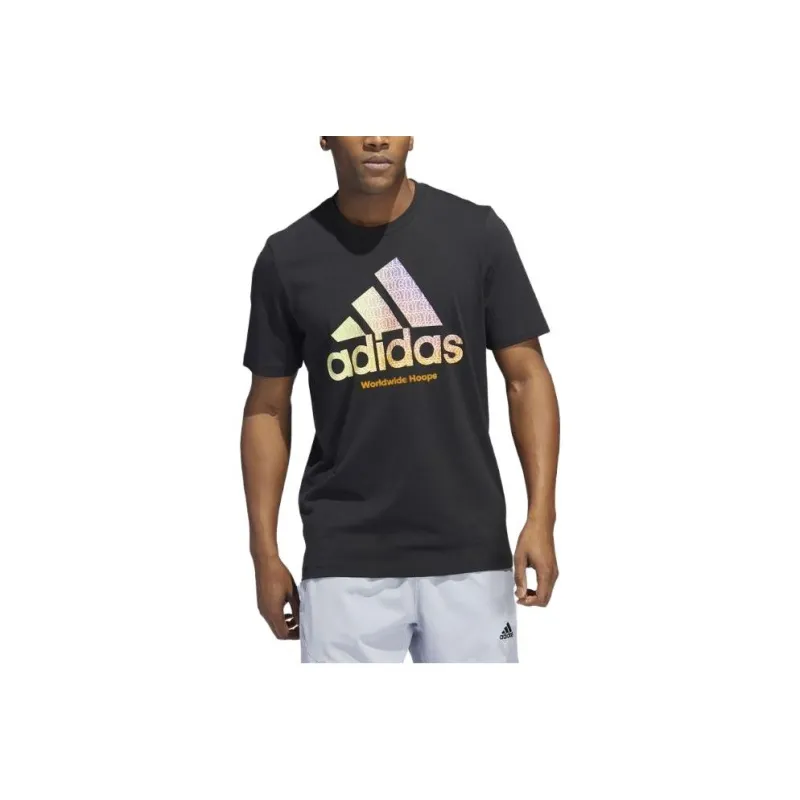 Adidas Drop Shoulder Sleeve T-Shirt Men's Black-0