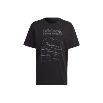 Adidas Originals Drop Shoulder Sleeve T Shirt Men's Black