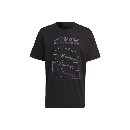 Adidas Originals Drop Shoulder Sleeve T Shirt Men's Black