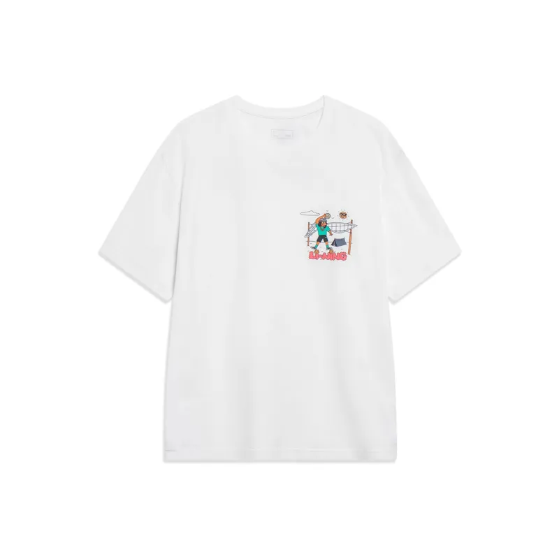 LiNing Sports Life Collection T Shirt Men's Ivory-0