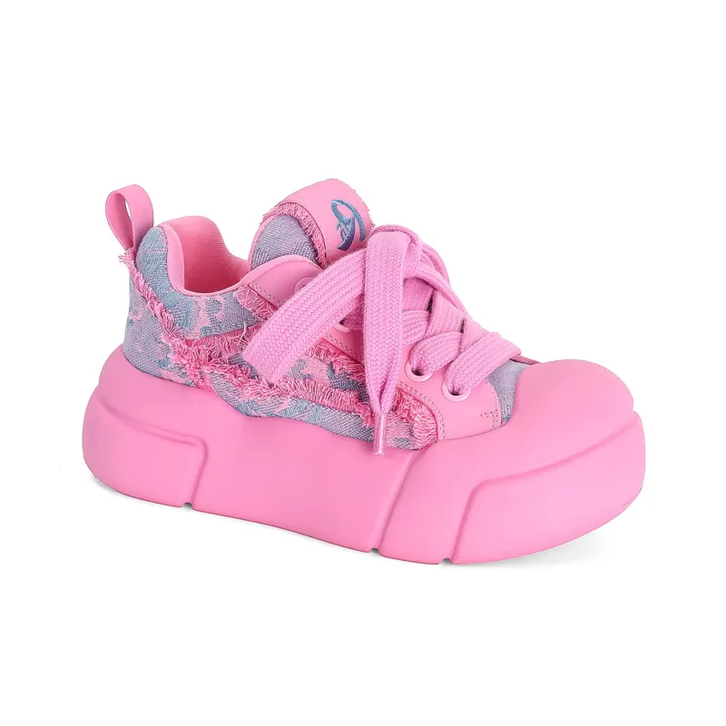FAICCIA Preppy Style Trendy Shoes Hong Kong Chic Design Puffy Shoes Skateboard Shoes Women's-3