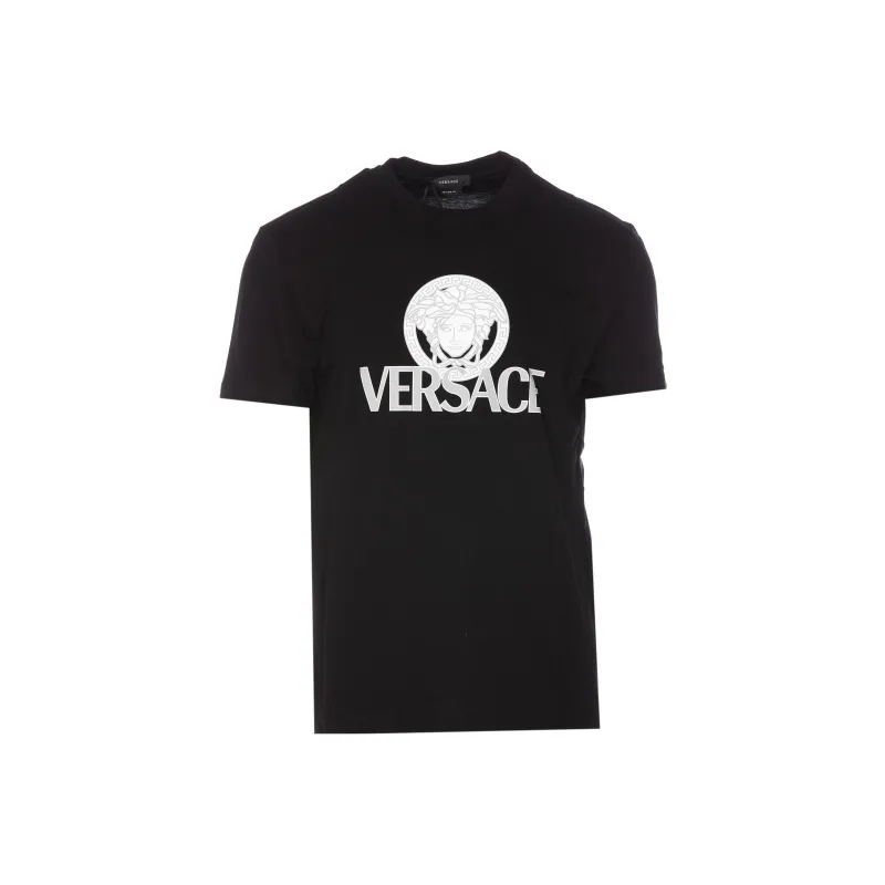 VERSACE Medusa White/Gray Logo T shirt-0