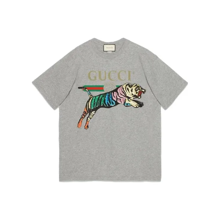 GUCCI T-Shirts Men Gray-0