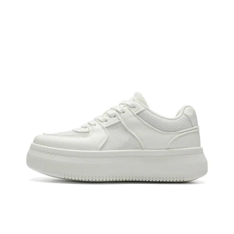 ZHR Platform White Sneakers Wear resistant And Lightweight Low Top Skateboard Shoes Women's-0