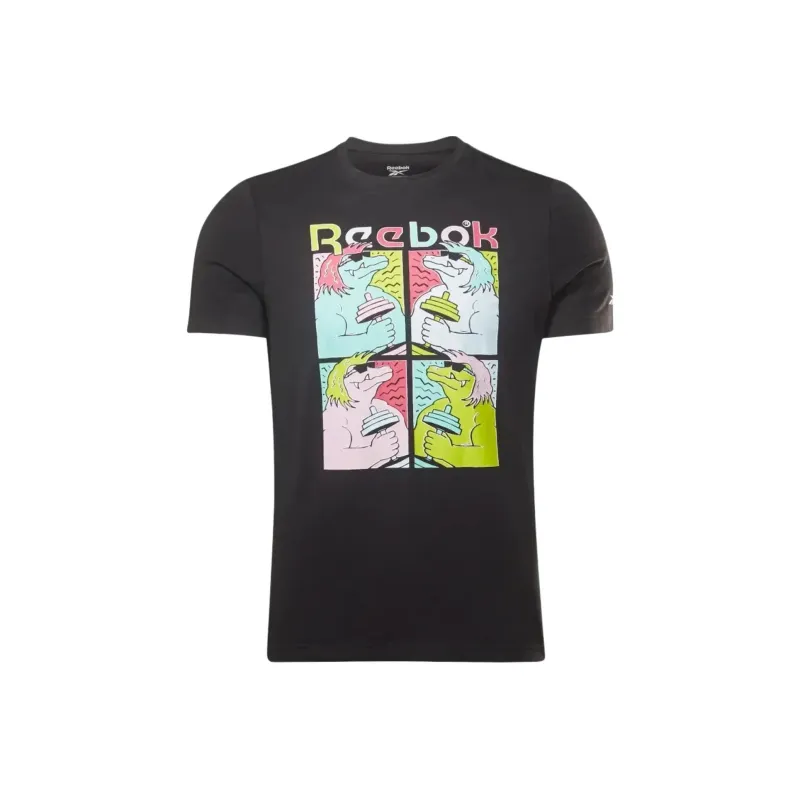 Reebok Animal Novelty Tee T-Shirt Men's Black-0