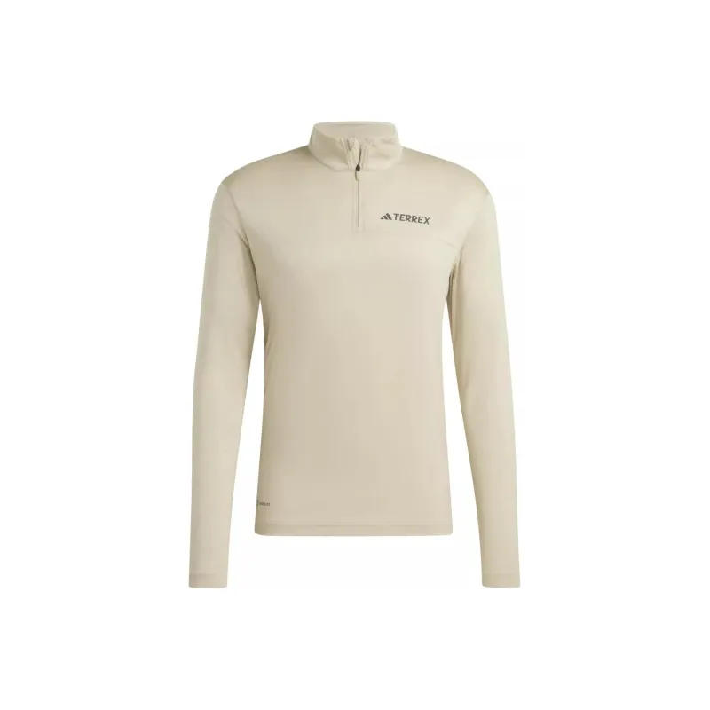 Adidas MT HALF ZI LS T-Shirt Men's Light Brown-0