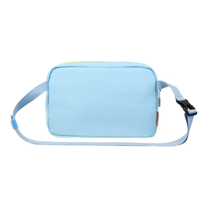 YOME Polyester Crossbody Bag Regular Unisex Ink Black/Light Coffee/Light Sky Blue-16
