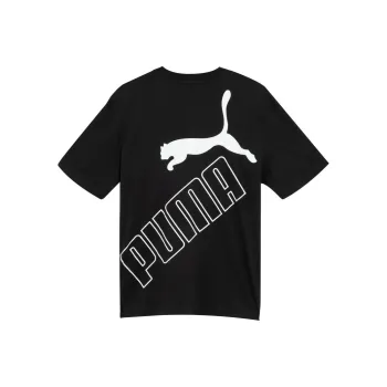 PUMA Drop Shoulder Sleeve T Shirt Unisex Black