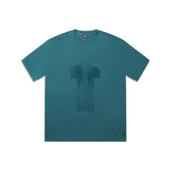 LiNing Li Ning X Jackie Chan T Shirts Unisex Dark Aqua Green