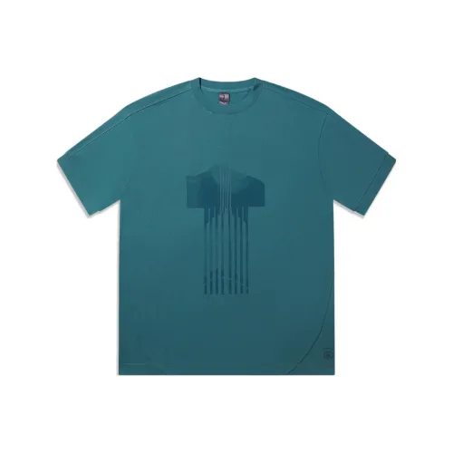 LiNing Li Ning X Jackie Chan T Shirts Unisex Dark Aqua Green