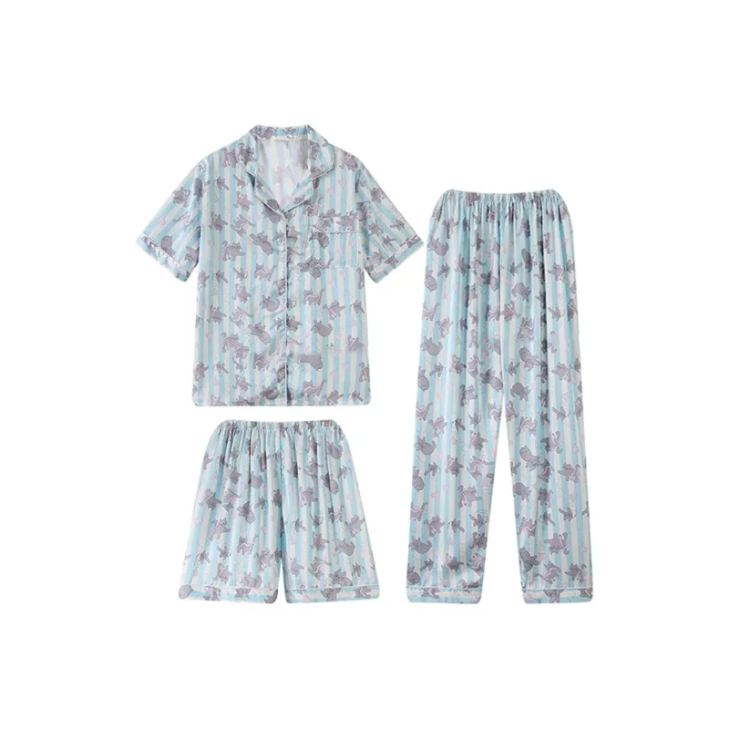 O'MESIK Pajama Set Women's Blue-0