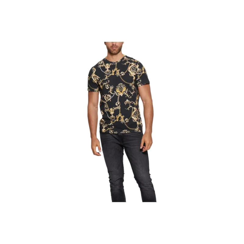 GUESS Eco Gold Chain Tee T-Shirt Men's Black-0
