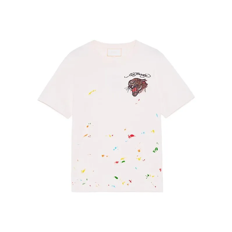 Ed Hardy T Shirts Men Ivory White-0
