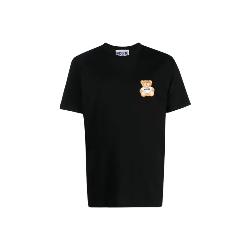 MOSCHINO Teddy Bear embroidered Cotton T shirt-0