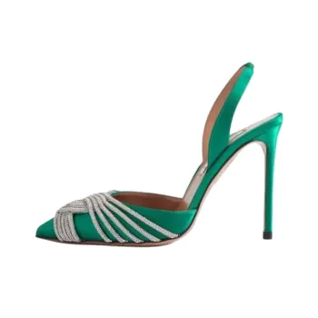 AQUAZZURA Gatsby Slim Heel High Heels 10.5cm Women's Green
