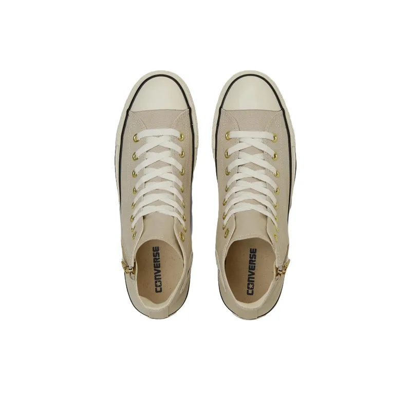 Converse All Star Anti Slip Wear Resistant High Top Canvas Shoes Unisex Beige-3
