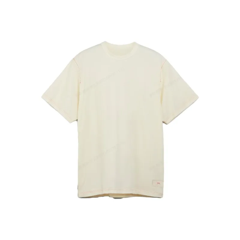 Y 3 T Shirts Unisex Ivory-0