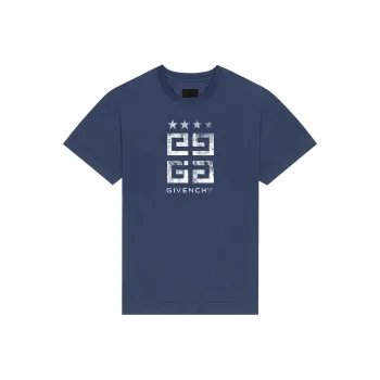 Givenchy Faded 4G Logo Printed Crewneck T Shirt