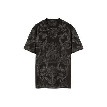 VERSACE Metallic Barocco print T shirt
