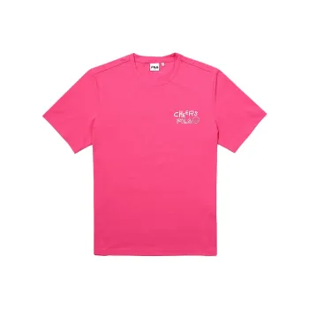 FILA T-Shirts Men Bright Pink