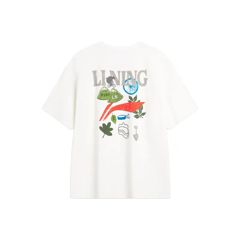LINING Cool Tea T T Shirts Unisex Ivory-0