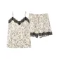 Floral Black White