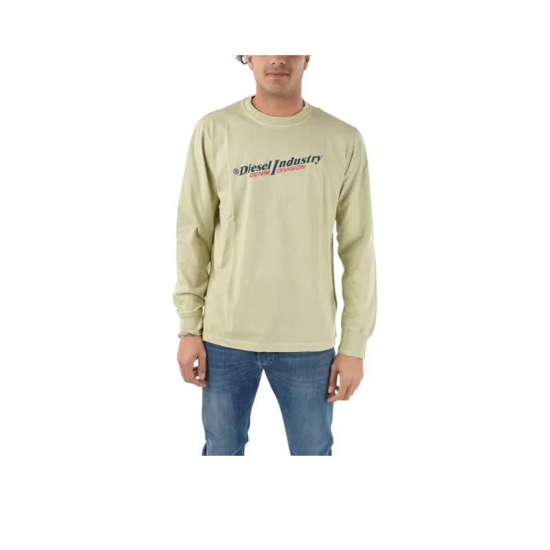 DIESEL T-Shirts Men Dark Khaki-0