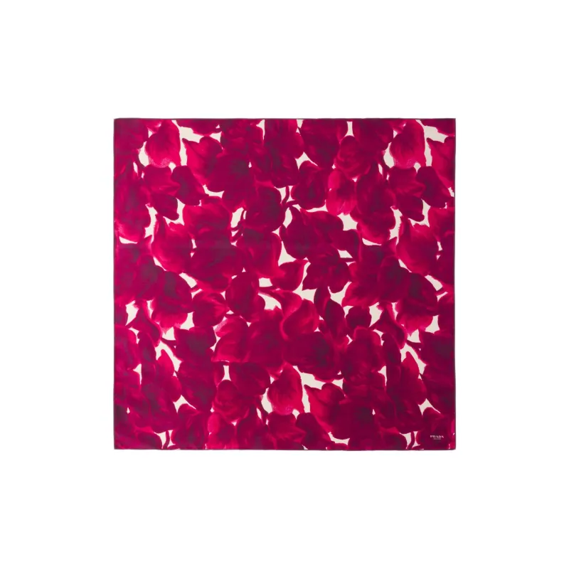 PRADA Printed Silk Scarf-1