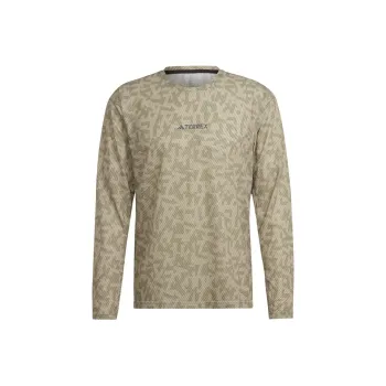 Adidas TRAIL LS GFX T-Shirt Men's Light Brown