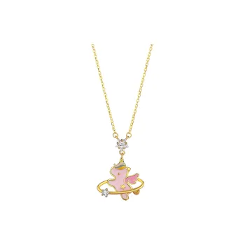 Heart Grass S925 Silver Necklaces Women's