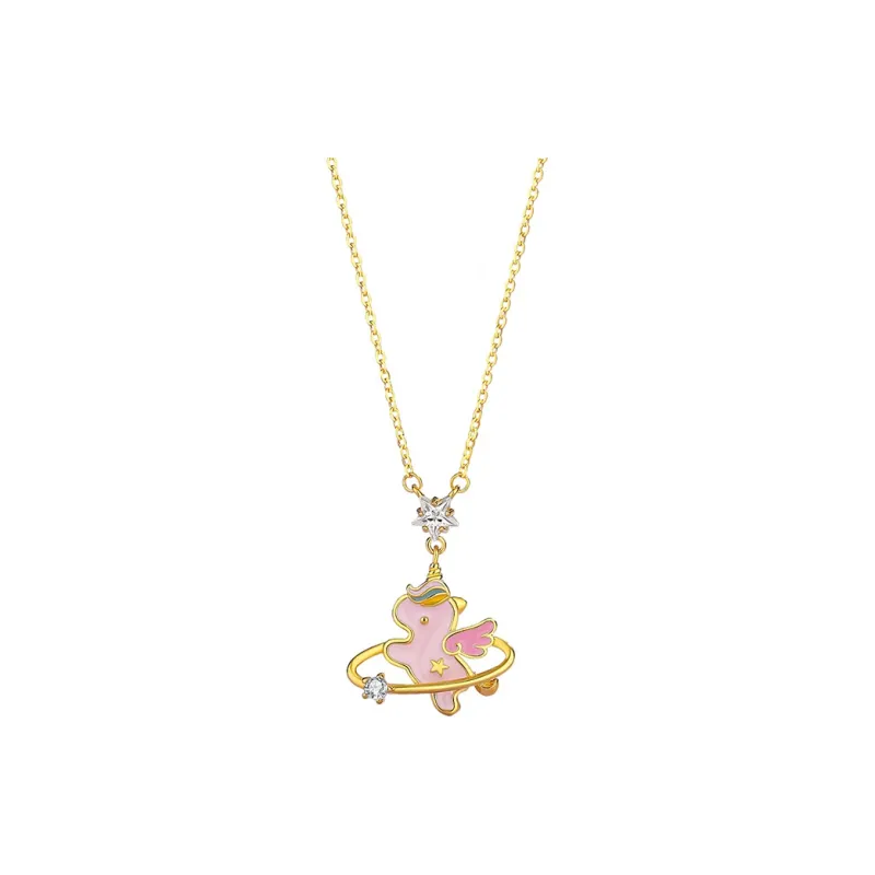 Heart Grass S925 Silver Necklaces Women's-0