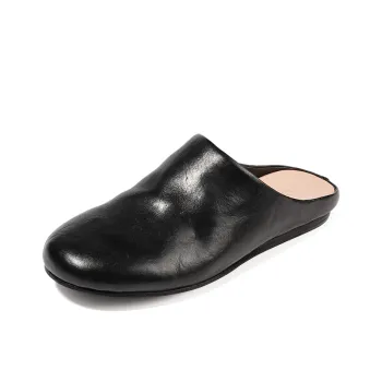 Dreambo Genuine Leather Sole Abrasion Resistant Slip Resistant Wrap toe Slippers Women's