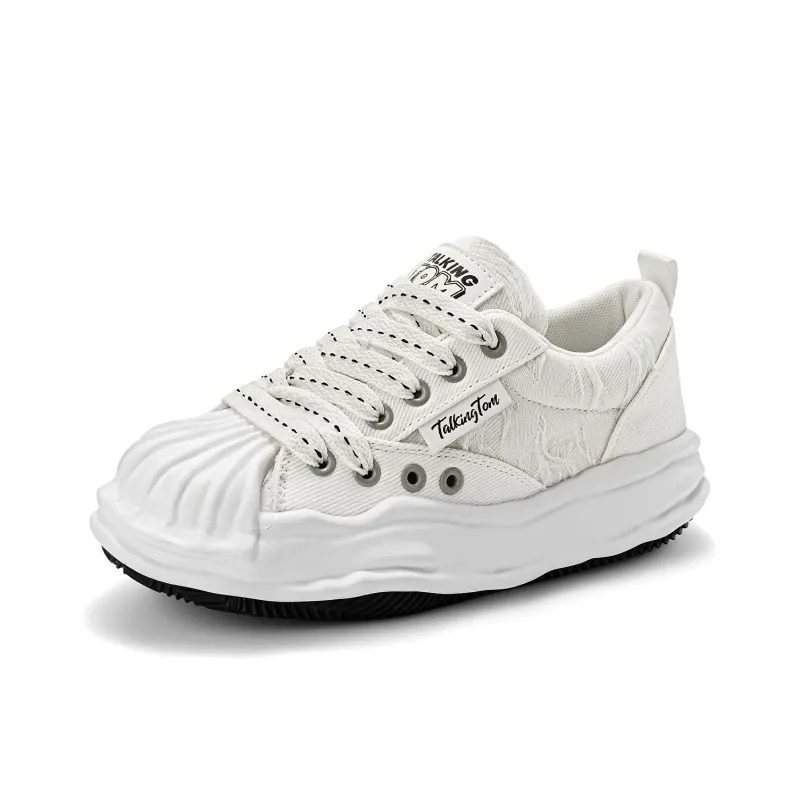 TALKING TOM Casual Shoes Unisex Low Top Ecru/Cow Color-4