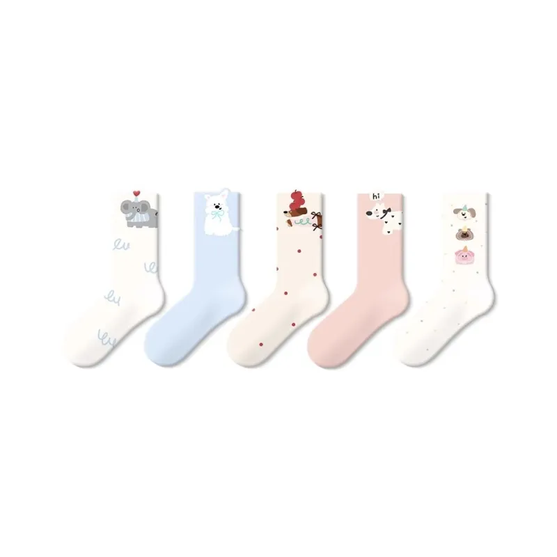 JKN Mid Calf Socks Women's 5 Pack-4
