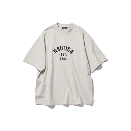 Nautica White Sail Short Sleeved T Shirts Unisex