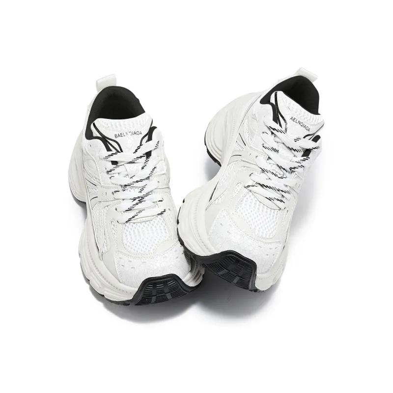 La Chapelle Chunky Sneakers Women's Mid-Top White Black-2