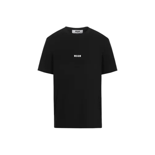 MSGM Logo Printed Crewneck T Shirt