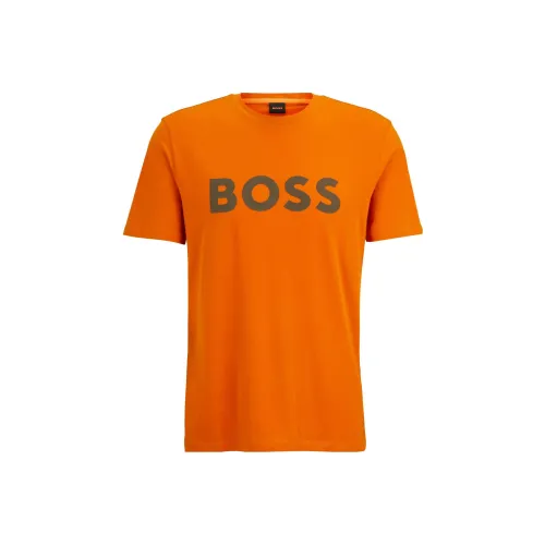 HUGO BOSS Rubber Logo Cotton T shirt