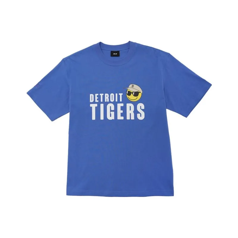MLB Smile Series Detroit Tigers Team SS23 T Shirt Unisex Blue-0